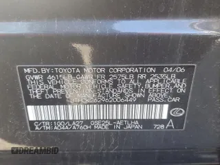 2006 Lexus IS 250 with VIN JTHCK262962006449, listed as a Copart auction lot 41628325 with 193,645 mi miles and Salvage Title. Bid and sale history available at DreamBid. Image 12.