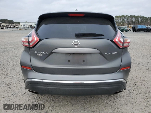 2016 Nissan Murano S with VIN 5N1AZ2MGXGN118059, listed as a Copart auction lot 43578865 with 175,921 mi miles and Salvage Title. Bid and sale history available at carsss.com. Image 6.