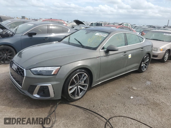 2023 Audi A5 Sportback S line Premium with VIN WAUDACF53PA032901, listed as a Copart auction lot 74428984 with Not provided miles and Non repairable. Bid and sale history available at DreamBid. Image 1.