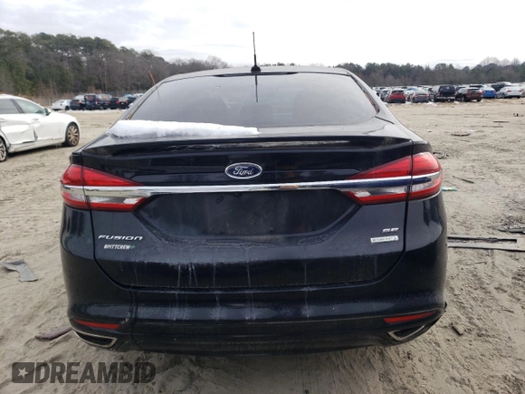 2017 Ford Fusion SE with VIN 3FA6P0H95HR161096, listed as a Copart auction lot 42213185 with 73,111 mi miles and Clean Title. Bid and sale history available at carsss.com. Image 6.