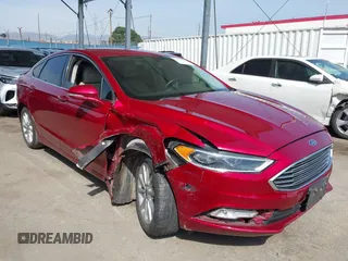 2017 Ford Fusion Energi SE with VIN 3FA6P0PUXHR276945, listed as a IAAI auction lot 41851846 with 145,752 mi miles. Bid and sale history available at carsss.com. Image 1.
