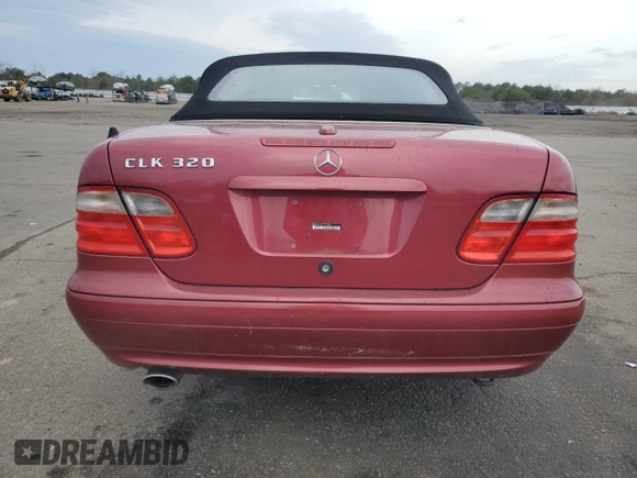 2001 Mercedes-Benz CLK 320 z VIN WDBLK65G41T073354, wystawiony jako Copart lot #46862764 z przebiegiem 117 290 mil mil oraz Nie do naprawy • Non repairable. Historia ofert i sprzedaży dostępna na DreamBid. Obrazek 6.