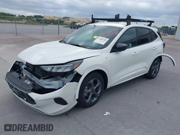 2024 Ford Escape ST-Line with VIN 1FMCU0MZ3RUA27673, listed as a IAAI auction lot 41982740 with 1,484 mi miles and . Bid and sale history available at DreamBid. Image 18.