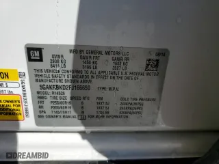 2015 Buick Enclave Leather with VIN 5GAKRBKD2FJ166650, listed as a Copart auction lot 46887895 with 100,258 mi miles and Salvage Title. Bid and sale history available at carsss.com. Image 14.