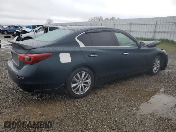2014 Infiniti Q50 Premium with VIN JN1BV7AP7EM681114, listed as a Copart auction lot 49161975 with 140,269 mi miles and Salvage Title. Bid and sale history available at carsss.com. Image 3.