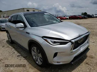 2020 Infiniti QX50 LUXE with VIN 3PCAJ5M12LF103637, listed as a Copart auction lot 50857392 with 13,216 mi miles. Bid and sale history available at carsss.com. Image 1.