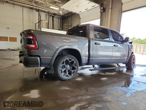 2021 Ram 1500 Limited with VIN 1C6SRFHT1MN563896, listed as a Copart auction lot 63918625 with 91,523 mi miles and Salvage title. Bid and sale history available at DreamBid. Image 3.