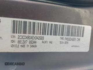 2014 Dodge Charger SE with VIN 2C3CDXBG4EH342689, listed as a IAAI auction lot 41936177 with 170,700 mi miles. Bid and sale history available at carsss.com. Image 9.