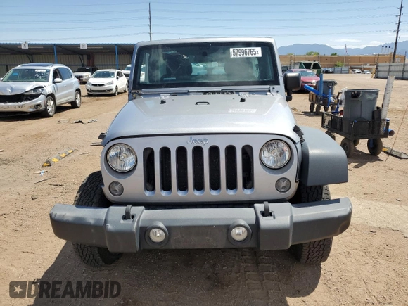 2016 Jeep Wrangler Unlimited Freedom with VIN 1C4BJWDG7GL117972, listed as a Copart auction lot 57996765 with 56,713 mi miles and Salvage title. Bid and sale history available at DreamBid. Image 5.