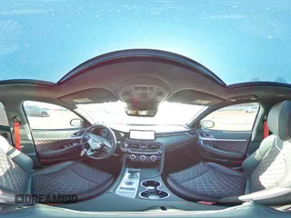 2023 Genesis G70 3.3T with VIN KMTG54TE1PU123941, listed as a Copart auction lot 48929985 with 17,220 mi miles and Salvage title. Bid and sale history available at DreamBid. Image 13.