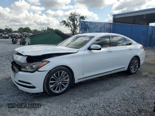 2016 Hyundai Genesis 3.8L z VIN KMHGN4JE2GU111245, wystawiony jako Copart lot #56837455 z przebiegiem 108 941 mil mil oraz Szkoda całkowita • Salvage title. Historia ofert i sprzedaży dostępna na DreamBid. Obrazek 1.