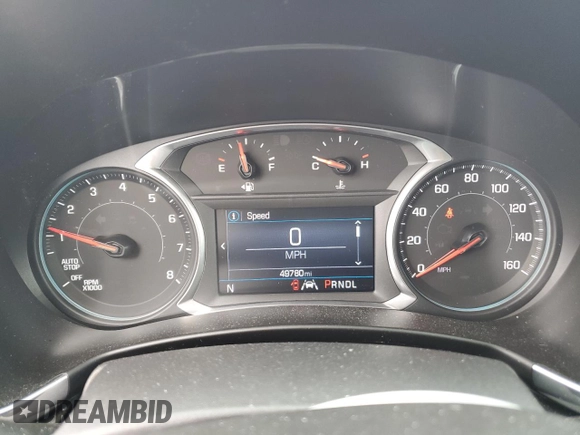 2021 Chevrolet Equinox LT with VIN 3GNAXUEV0ML324643, listed as a Copart auction lot 54263985 with 49,780 mi miles and Salvage Title. Bid and sale history available at DreamBid. Image 9.