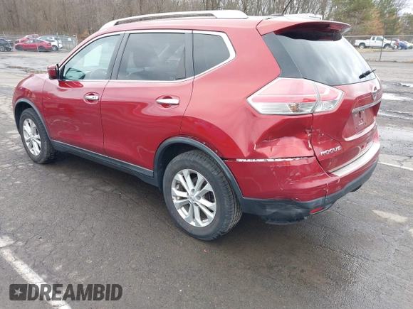 2016 Nissan Rogue SV with VIN KNMAT2MV9GP708746, listed as a IAAI auction lot 41845027 with 94,140 mi miles. Bid and sale history available at carsss.com. Image 3.