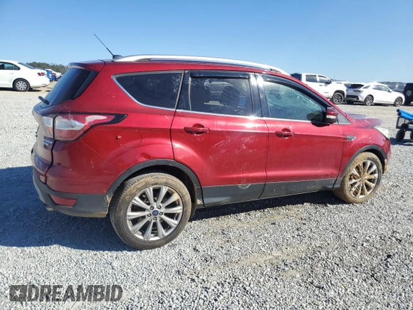 2017 Ford Escape Titanium with VIN 1FMCU0JDXHUD15309, listed as a Copart auction lot 46762215 with Not Provided miles and Salvage Title. Bid and sale history available at carsss.com. Image 3.