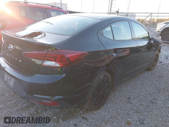 2019 Hyundai Elantra SE with VIN KMHD74LF2KU782992, listed as a IAAI auction lot 41796263 with 121,291 mi miles and . Bid and sale history available at DreamBid. Image 4.