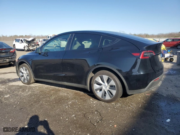 2023 Tesla Model Y Long Range with VIN 7SAYGDEE0PF635549, listed as a Copart auction lot 48263145 with 18,449 mi miles and Salvage Title. Bid and sale history available at carsss.com. Image 2.
