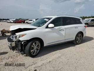 2013 Infiniti JX35 with VIN 5N1AL0MM2DC347984, listed as a Copart auction lot 61501144 with 151,128 mi miles and Salvage Title. Bid and sale history available at carsss.com. Image 1.
