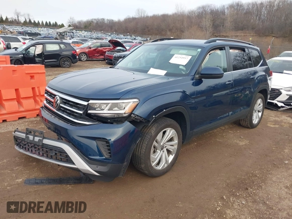2023 Volkswagen Atlas SE z VIN 1V2KR2CA8PC504298, wystawiony jako IAAI lot #41234957 z przebiegiem 34 762 mil mil oraz . Historia ofert i sprzedaży dostępna na DreamBid. Obrazek 2.