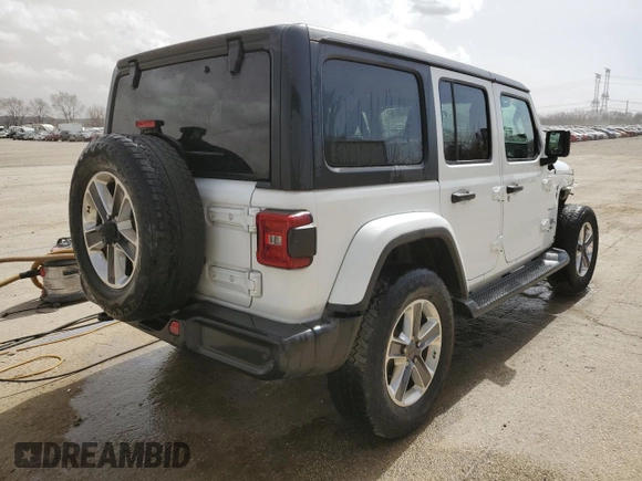 2021 Jeep Wrangler Unlimited Sahara с VIN 1C4HJXEG3MW619175, выставлен на аукционе Copart как лот 49053575 с пробегом 61 333 миль миль и Списание • Salvage title. История ставок и продаж доступна на DreamBid. Изображение 3.