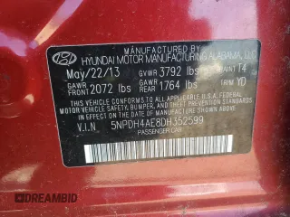 2013 Hyundai Elantra GLS z VIN 5NPDH4AE8DH352599, wystawiony jako Copart lot #58244085 z przebiegiem 137 714 mil mil oraz Szkoda całkowita • Salvage title. Historia ofert i sprzedaży dostępna na DreamBid. Obrazek 13.