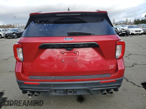 2022 Ford Explorer ST with VIN 1FM5K8GC3NGA60508, listed as a Copart auction lot 46128645 with 40,144 mi miles and Clean Title. Bid and sale history available at carsss.com. Image 6.