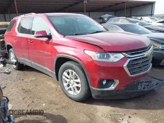 2019 Chevrolet Traverse LT z VIN 1GNERHKW0KJ219721, wystawiony jako IAAI lot #41599237 z przebiegiem 78 935 mil mil oraz . Historia ofert i sprzedaży dostępna na DreamBid. Obrazek 1.