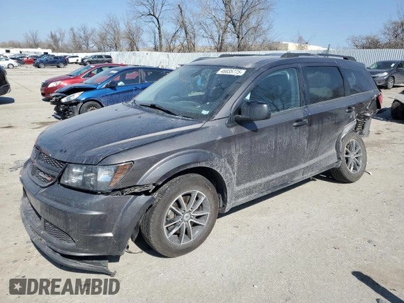 2018 Dodge Journey SE with VIN 3C4PDCAB3JT295040, listed as a Copart auction lot 46835775 with 86,608 mi miles and Salvage Title. Bid and sale history available at carsss.com. Image 1.