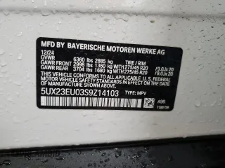 2025 BMW X5 xDrive40i z VIN 5UX23EU03S9Z14103, wystawiony jako Copart lot #56754705 z przebiegiem 2 983 mil mil oraz Czysty tytuł • Clean title. Historia ofert i sprzedaży dostępna na DreamBid. Obrazek 13.