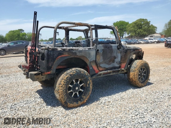 2013 Jeep Wrangler Sport with VIN 1C4AJWAG6DL664243, listed as a Copart auction lot 53200165 with Not provided miles and Salvage title. Bid and sale history available at DreamBid. Image 3.