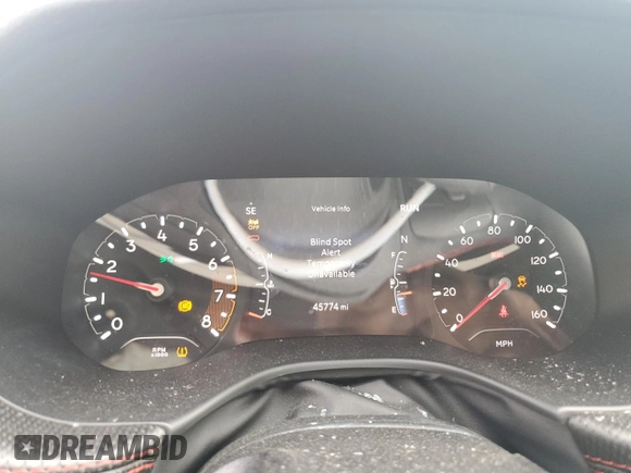 2022 Jeep Compass Trailhawk with VIN 3C4NJDDB1NT108093, listed as a Copart auction lot 51740205 with 45,774 mi miles and Salvage title. Bid and sale history available at DreamBid. Image 9.