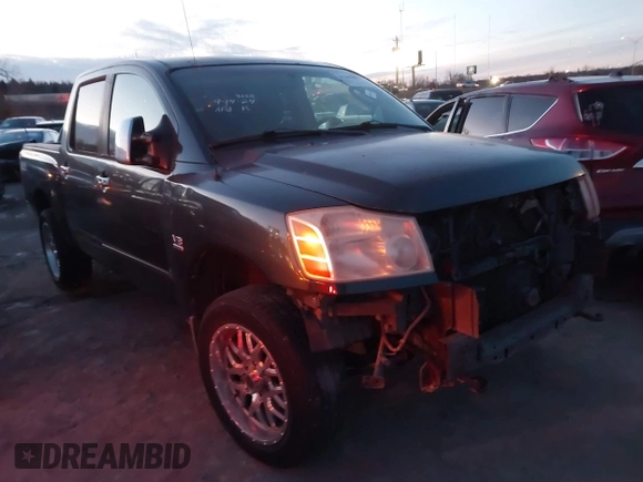 2004 Nissan Titan LE with VIN 1N6AA07B84N511373, listed as a IAAI auction lot 41200457 with 172,783 mi miles and . Bid and sale history available at DreamBid. Image 1.