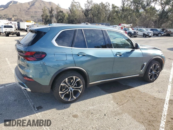 2025 BMW X5 sDrive40i with VIN 5UX13EU04S9W39305, listed as a Copart auction lot 43822695 with 0 mi miles and Salvage Title. Bid and sale history available at carsss.com. Image 3.
