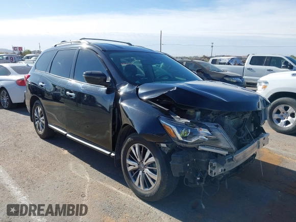 2018 Nissan Pathfinder SL with VIN 5N1DR2MN8JC670870, listed as a IAAI auction lot 42269519 with 55,414 mi miles and . Bid and sale history available at DreamBid. Image 1.