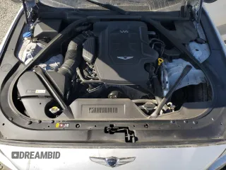2017 Genesis G80 3.8L with VIN KMHGN4JE9HU175543, listed as a Copart auction lot 57854545 with 75,121 mi miles and Salvage title. Bid and sale history available at DreamBid. Image 11.