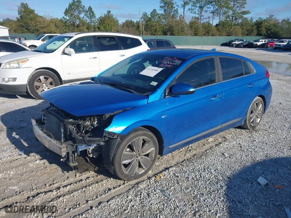 2017 Hyundai Ioniq Hybrid Limited with VIN KMHC05LC2HU026308, listed as a IAAI auction lot 41251800 with 106,139 mi miles. Bid and sale history available at carsss.com. Image 18.