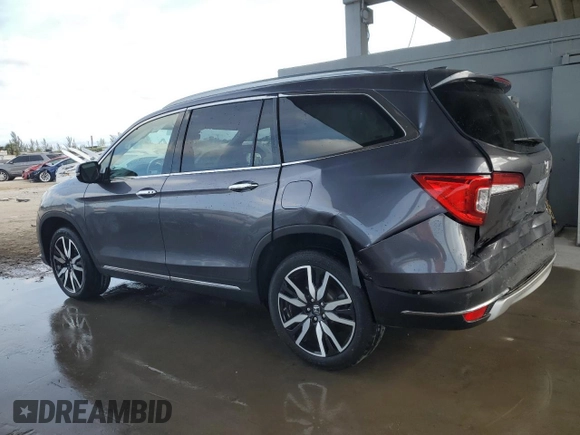 2021 Honda Pilot Touring 8-Passenger with VIN 5FNYF5H93MB014192, listed as a Copart auction lot 44785555 with 32,289 mi miles and Salvage Title. Bid and sale history available at DreamBid. Image 2.
