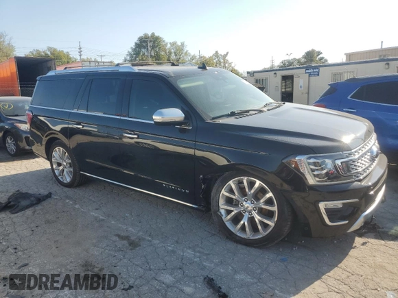 2018 Ford Expedition Max Platinum with VIN 1FMJK1MT1JEA44386, listed as a Copart auction lot 75011294 with 77,778 mi miles and Salvage title. Bid and sale history available at DreamBid. Image 4.