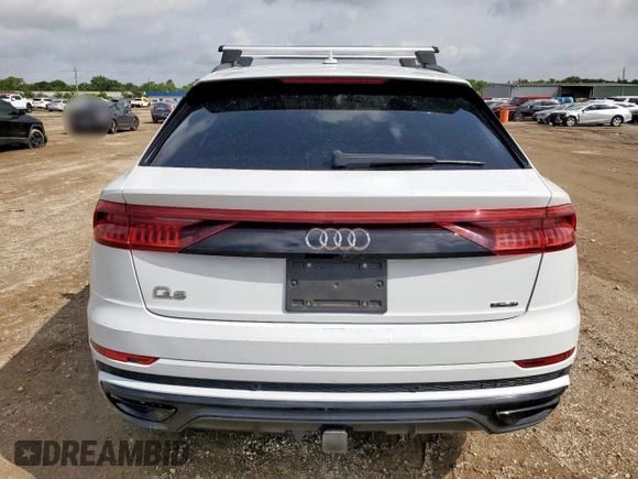 2019 Audi Q8 Prestige with VIN WA1FVAF18KD039734, listed as a Copart auction lot 63831345 with 35,374 mi miles and Salvage title. Bid and sale history available at DreamBid. Image 6.