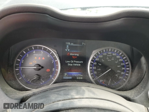 2016 Infiniti Q50 Red Sport 400 with VIN JN1FV7AR2GM450725, listed as a Copart auction lot 57329165 with 174,377 mi miles and Clean title. Bid and sale history available at DreamBid. Image 9.