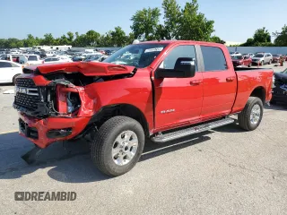 2024 Ram 2500 Big Horn z VIN 3C6UR5DJ0RG373059, wystawiony jako Copart lot #66035745 z przebiegiem 16 410 mil mil oraz Czysty tytuł • Clean title. Historia ofert i sprzedaży dostępna na DreamBid. Obrazek 1.