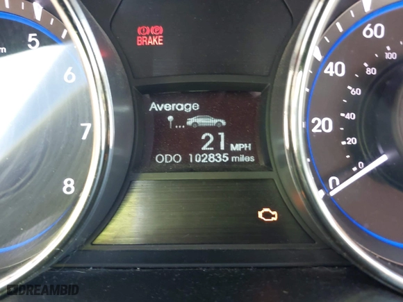 2013 Hyundai Sonata GLS with VIN 5NPEB4AC9DH519329, listed as a IAAI auction lot 42013863 with 102,835 mi miles. Bid and sale history available at carsss.com. Image 7.
