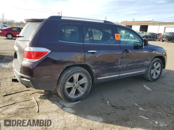 2013 Toyota Highlander Limited with VIN 5TDDK3EH7DS200260, listed as a Copart auction lot 44537275 with 144,599 mi miles and Non repairable. Bid and sale history available at DreamBid. Image 3.
