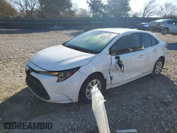 2020 Toyota Corolla L with VIN JTDDPRAE6LJ061055, listed as a Copart auction lot 49961375 with 43,541 mi miles and Salvage Title. Bid and sale history available at carsss.com. Image 1.
