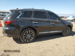 2019 Infiniti QX60 Pure with VIN 5N1DL0MN9KC566394, listed as a Copart auction lot 62879095 with 56,448 mi miles and Salvage title. Bid and sale history available at DreamBid. Image 3.