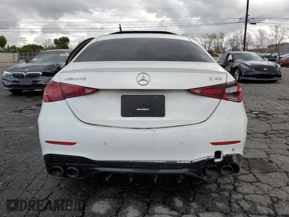 2023 Mercedes-Benz C 43 AMG with VIN W1KAF8HB3PR105182, listed as a Copart auction lot 44215215 with Not Provided miles and Clean Title. Bid and sale history available at DreamBid. Image 6.