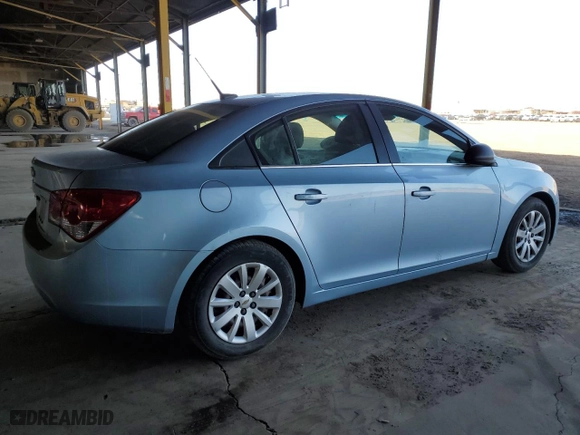 2011 Chevrolet Cruze LS with VIN 1G1PC5SH8B7220821, listed as a Copart auction lot 53401565 with 162,327 mi miles and Clean Title. Bid and sale history available at carsss.com. Image 3.