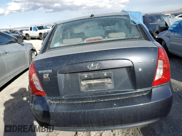 2008 Hyundai Accent GLS with VIN KMHCN46C38U229764, listed as a Copart auction lot 41918725 with 0 mi miles and Salvage Title. Bid and sale history available at carsss.com. Image 6.