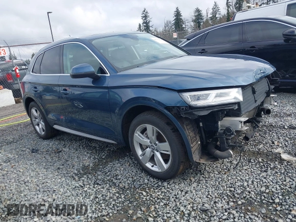 2018 Audi Q5 Premium Plus z VIN WA1BNAFY7J2010375, wystawiony jako IAAI lot #41751404 z przebiegiem 69 417 mil mil oraz . Historia ofert i sprzedaży dostępna na DreamBid. Obrazek 1.