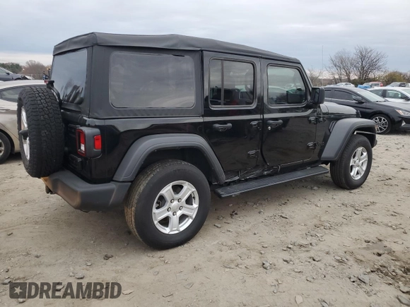 2023 Jeep Wrangler Sport S with VIN 1C4HJXDN1PW596242, listed as a Copart auction lot 82020314 with 30,061 mi miles and Salvage title. Bid and sale history available at DreamBid. Image 3.