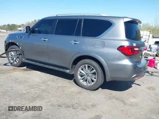 2018 Infiniti QX80 with VIN JN8AZ2NF2J9665048, listed as a IAAI auction lot 41791793 with 166,190 mi miles and . Bid and sale history available at DreamBid. Image 3.